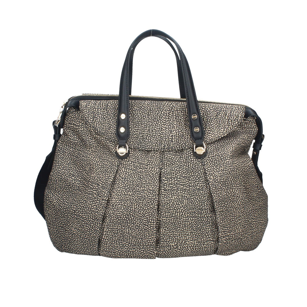 SHOPPER BORBONESE CROISSANT LARGE OP NATURAL BLACK