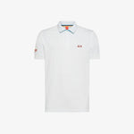 POLO SUN68 LOGO BEACH S/S BIANCO