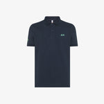 POLO SUN68 LOGO BEACH S/S BIANCO