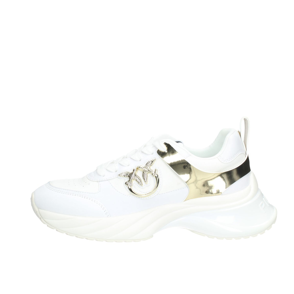 Ariel Sneaker donna effetto pelle con dettagli specchio