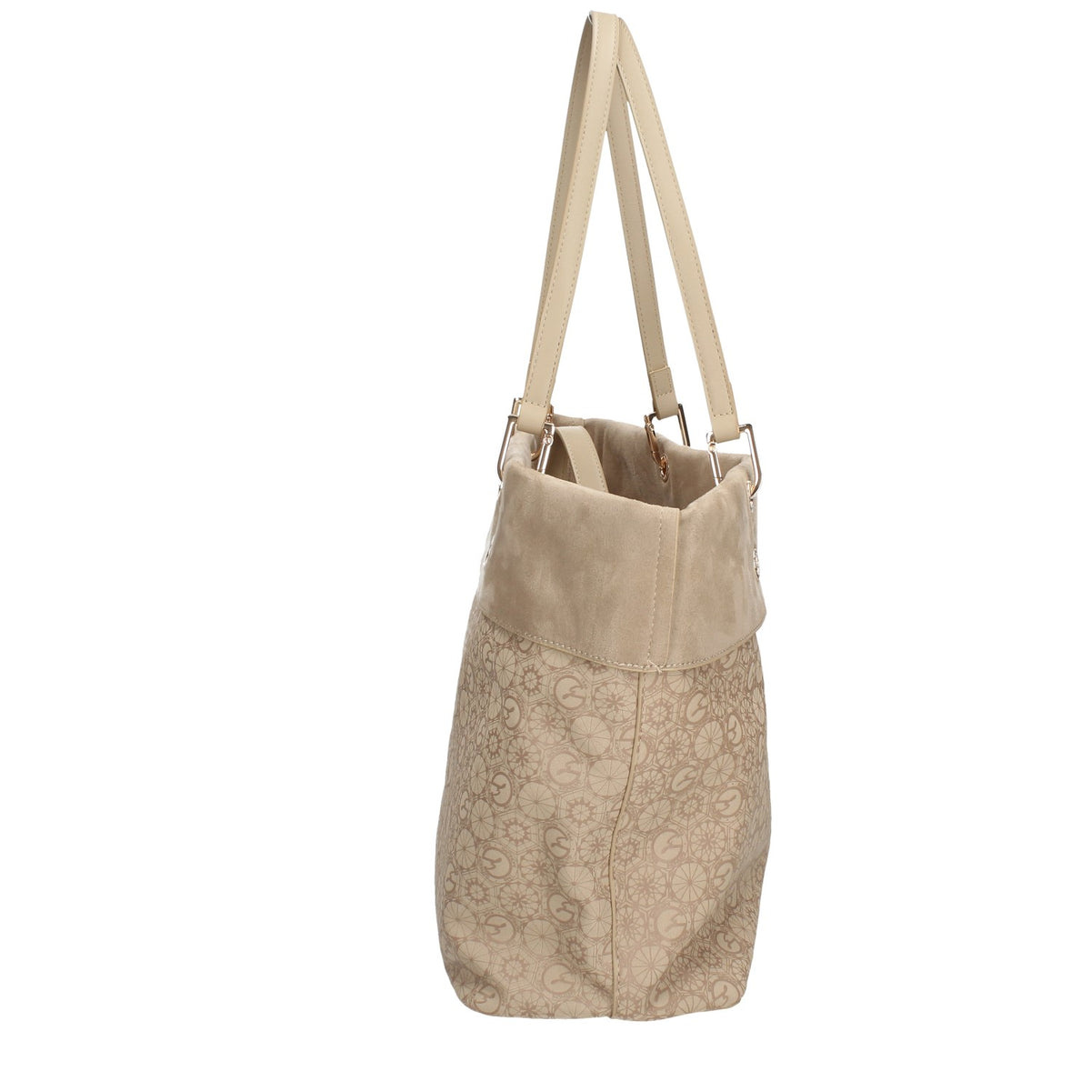 BETD8819WVP502 Gattinoni Roma Teodosia Smooth Reversible Bag Beige