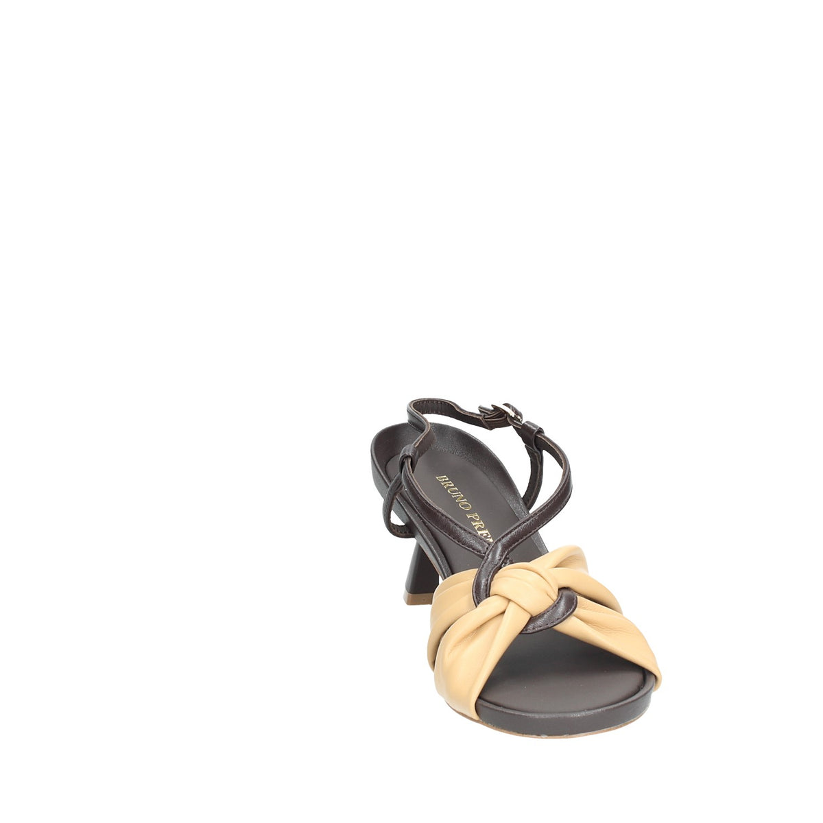 BRUNO PREMI SANDALI DONNA IN PELLE BICOLORE CON FASCIA ANNODATA