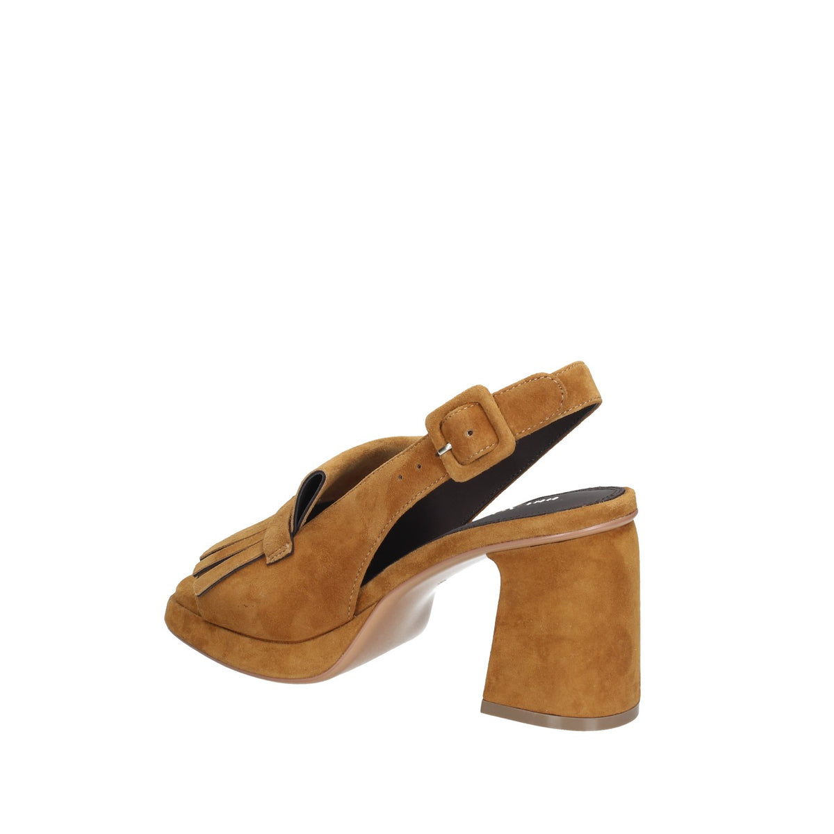 BRUNO PREMI SANDALI DONNA CON TACCO LARGOE FRANGE IN SUEDE