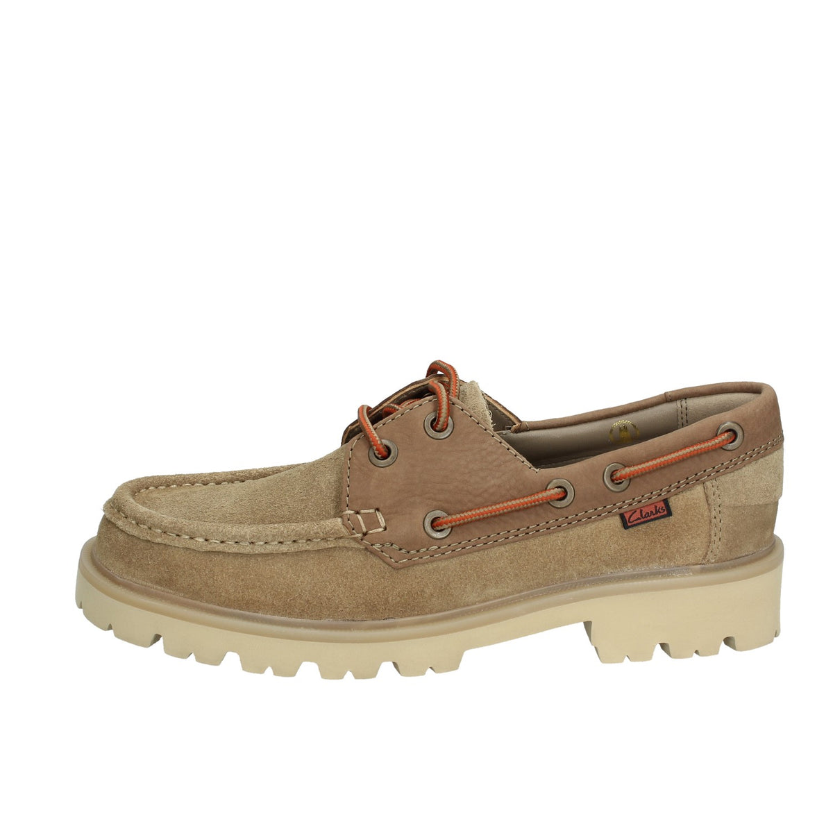 CLARKS SCARPE CASUAL UOMO CLEYHILL BOAT IN PELLE SCAMOSCIATA