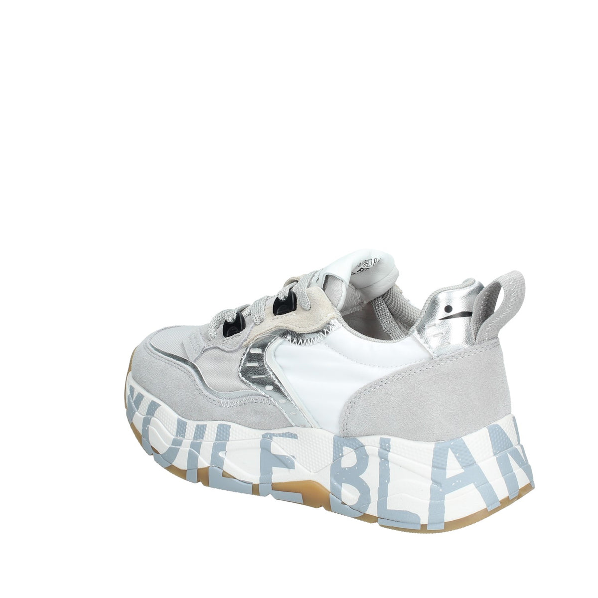 VOILE BLANCHE SNEAKERS DONNA IN SUEDE E TESSUTO TECNICO ARGENTO