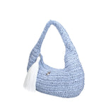 MASSIMO BRACCIALINI BORSA DONNA A SPALLA IN RAFIA