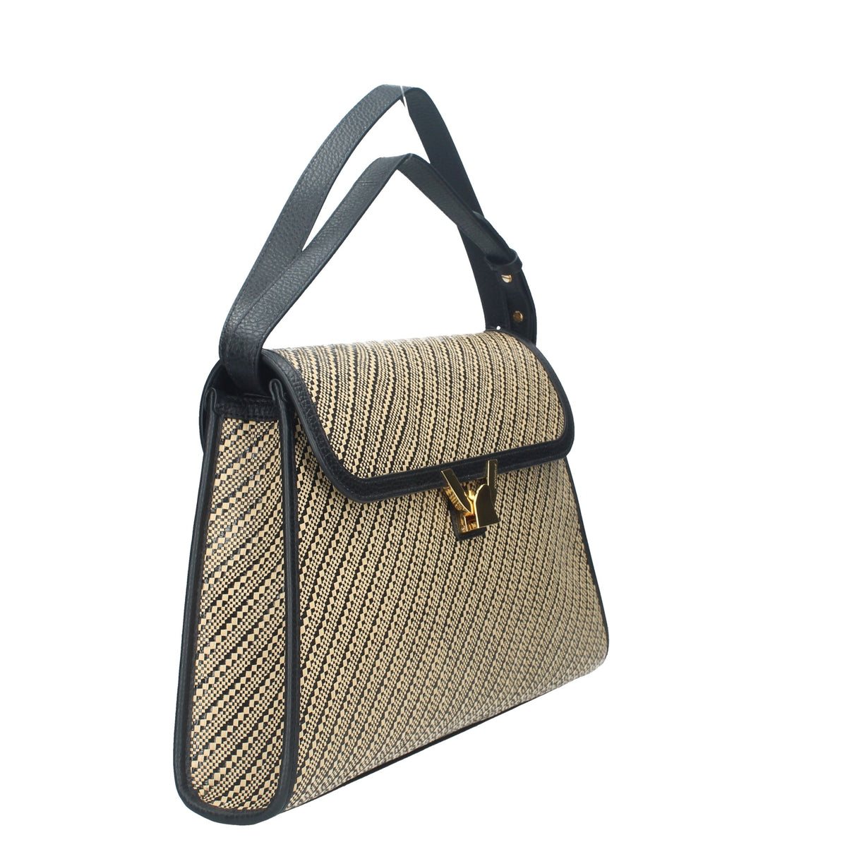 COCCINELLE BORSA DONNA IN PELLE DEW BICOLOR STRAW LARGE