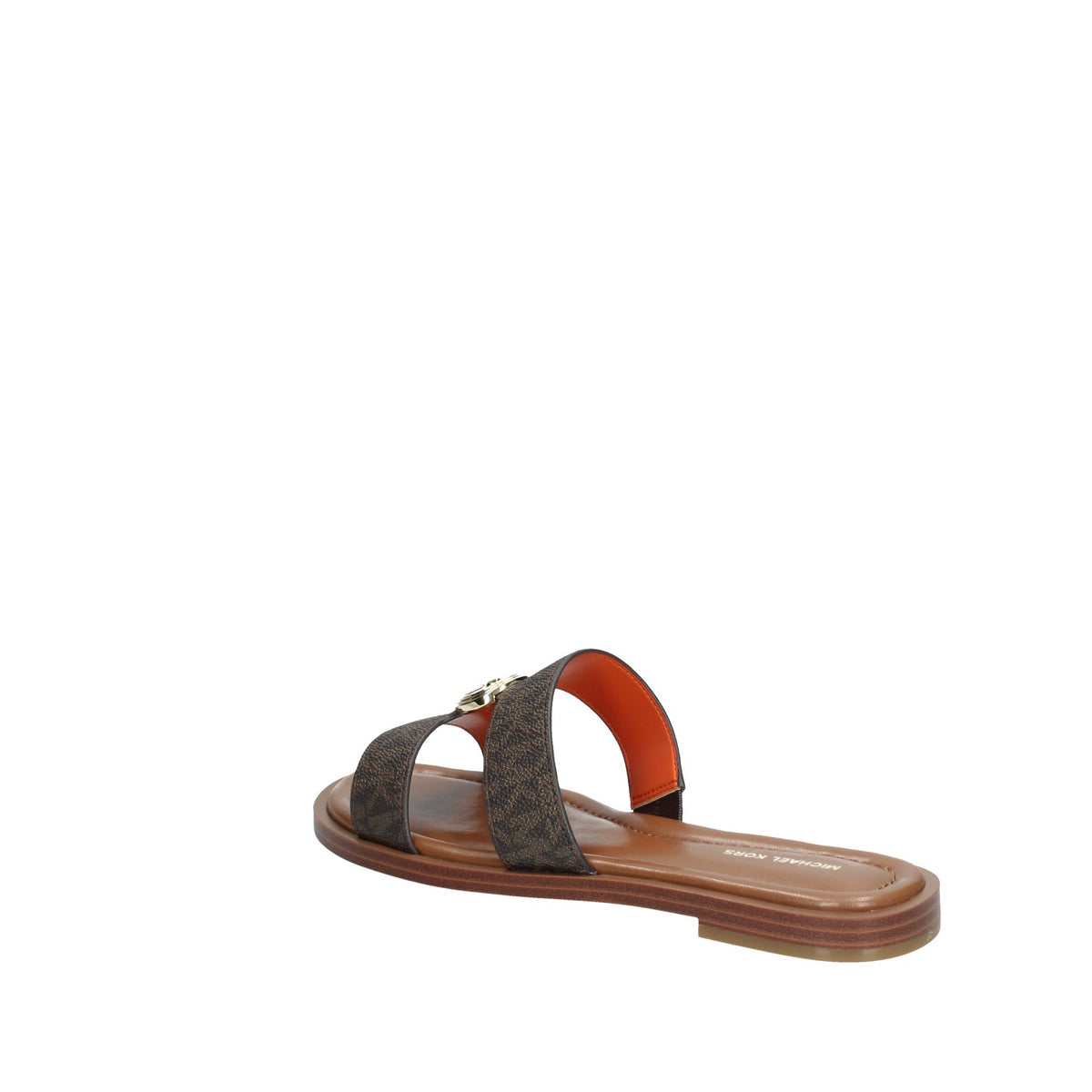 MICHAEL KORS SANDALO DONNA PIATTO IN PELLE CON TOMAIA LOGATA
