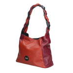 MASSIMO BRACCIALINIBORSA DONNA A SPALLA IN PELLE LINEA TRECCIA