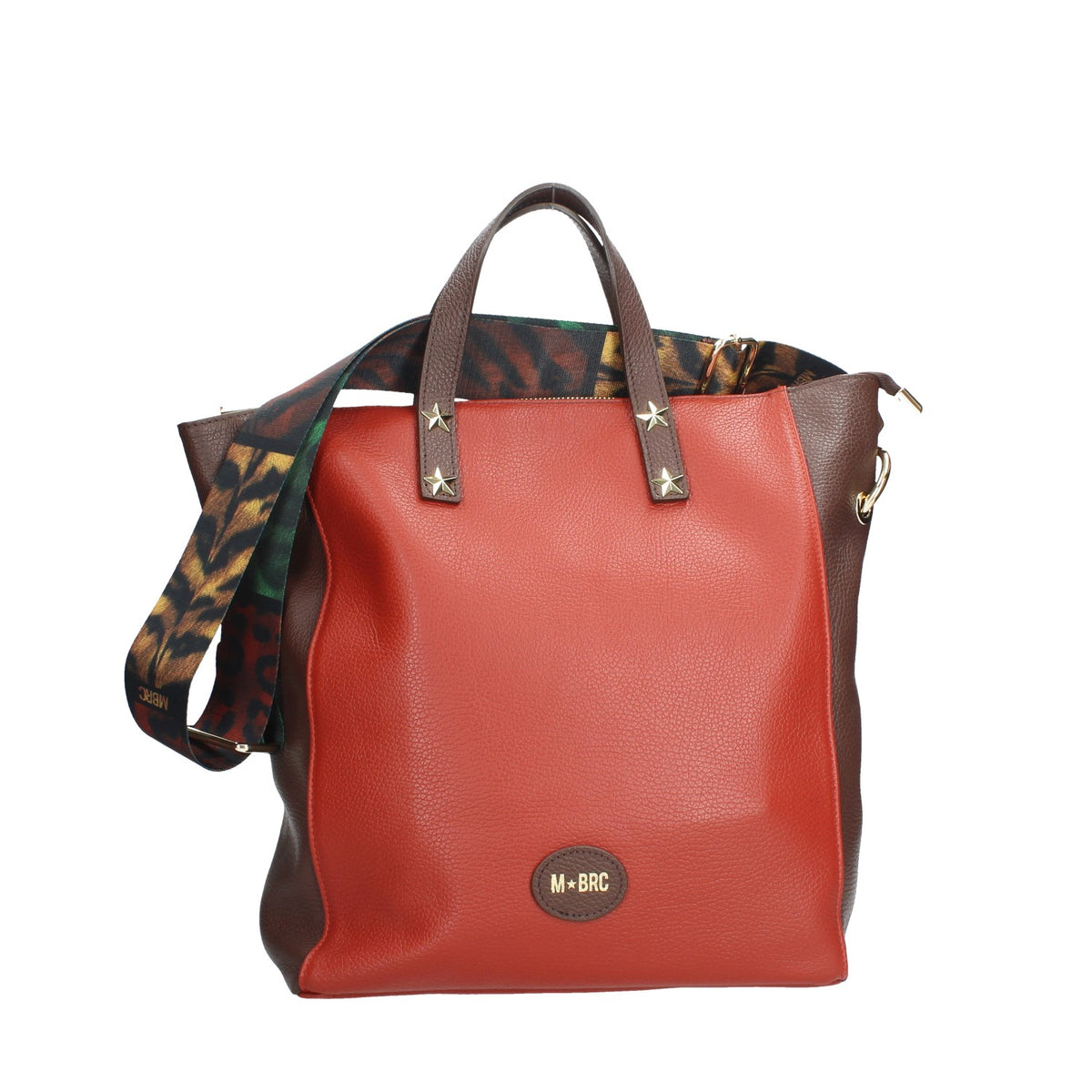 MASSIMO BRACCIALINI BORSA DONNA A MANO E TRACOLLA IN PELLE LINEA ANIMALIER