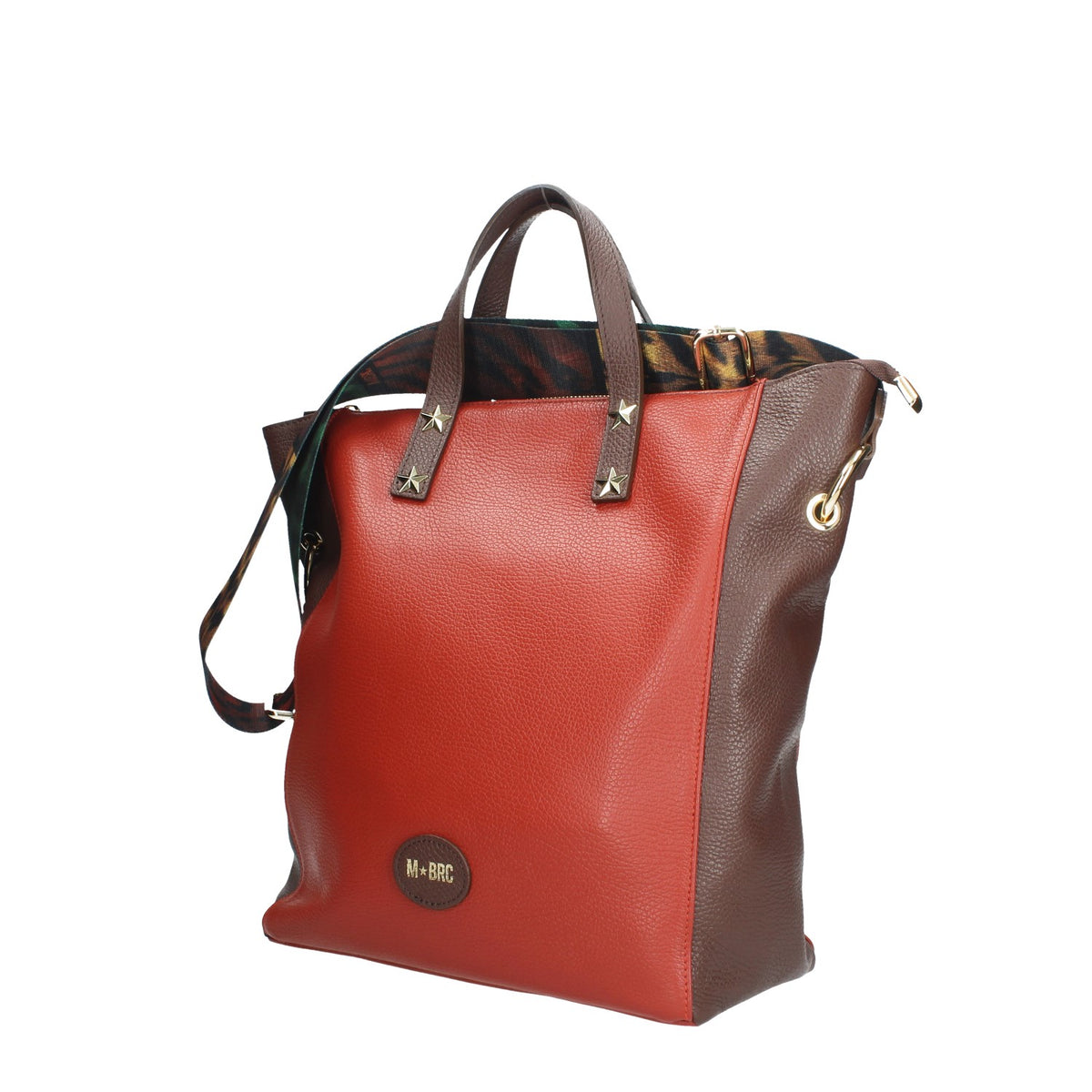 MASSIMO BRACCIALINI BORSA DONNA A MANO E TRACOLLA IN PELLE LINEA ANIMALIER