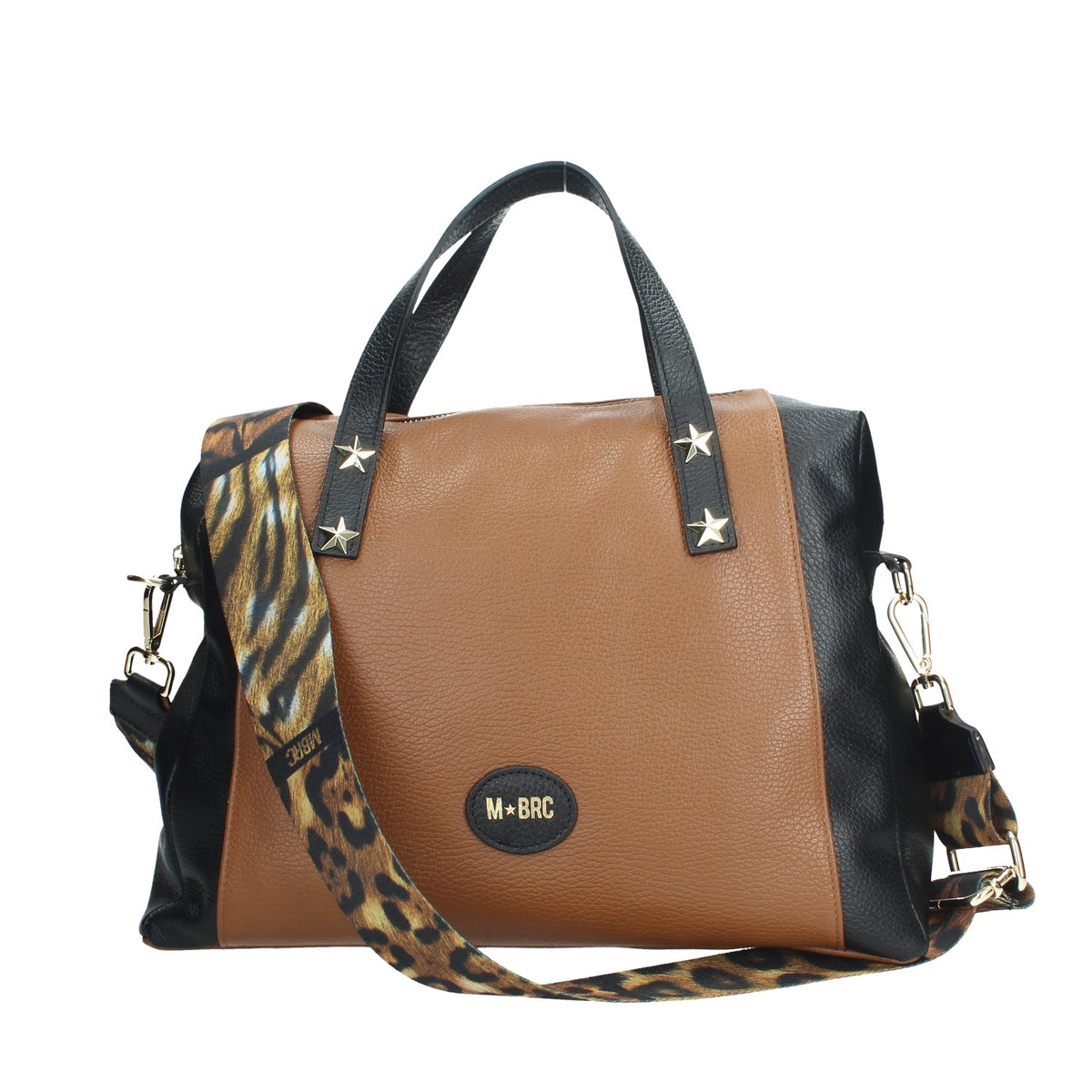 MASSIMO BRACCIALINI BORSA DONNA A MANO IN PELLE LINEA ANIMALIER