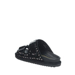 Sandalodonna pelle scamosciata con strass