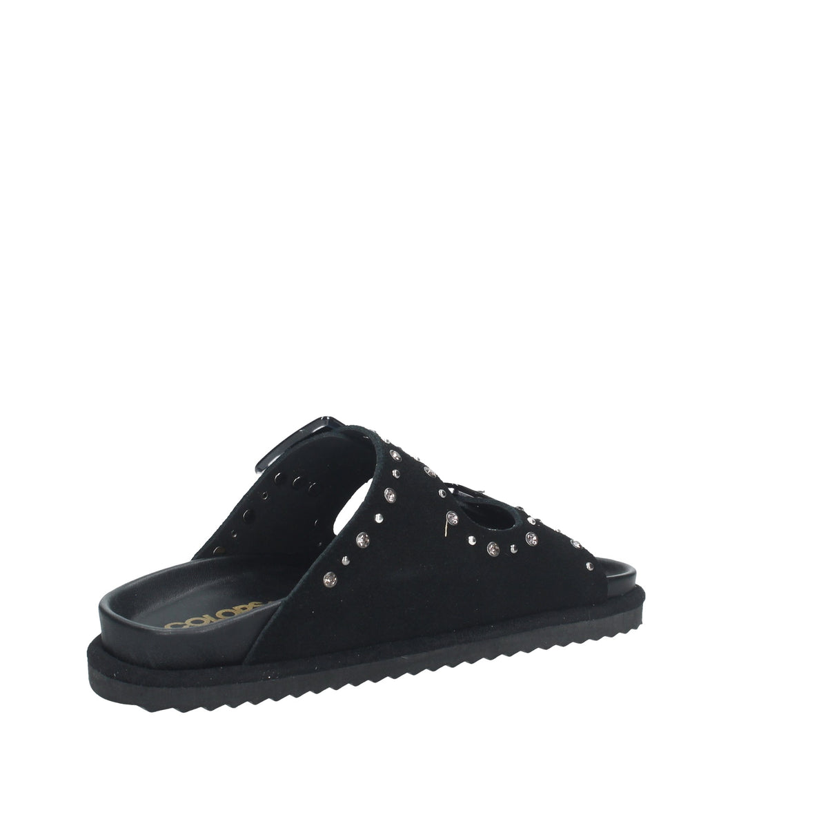 Sandalodonna pelle scamosciata con strass