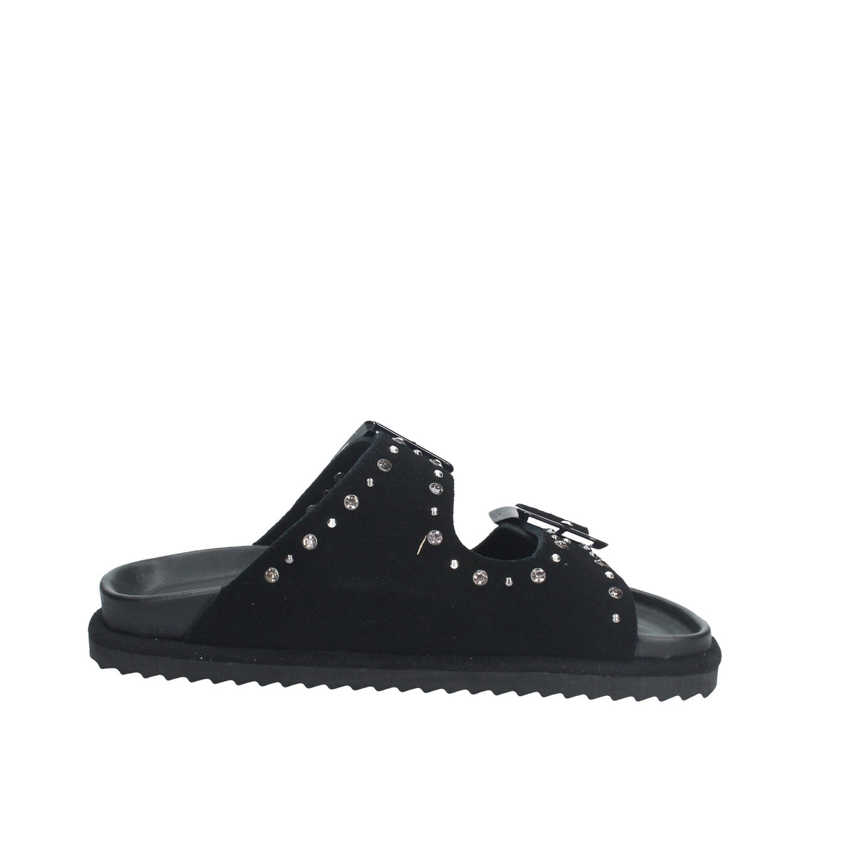 Sandalodonna pelle scamosciata con strass