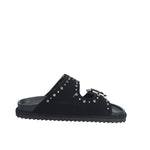 Sandalodonna pelle scamosciata con strass