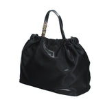MASSIMO BRACCIALINI BORSA DONNA AMANO IN TESSUTOSATIN CON MANICI IN PELLE LAMINATA