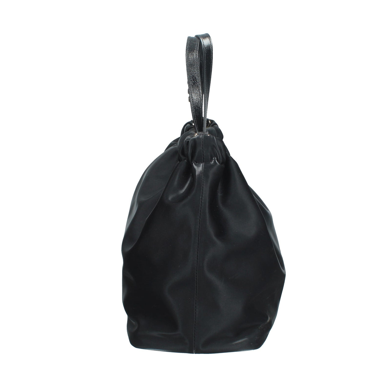 MASSIMO BRACCIALINI BORSA DONNA AMANO IN TESSUTOSATIN CON MANICI IN PELLE LAMINATA