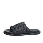 JANET CIABATTA DONNA IN PELLE INTRECCIATA