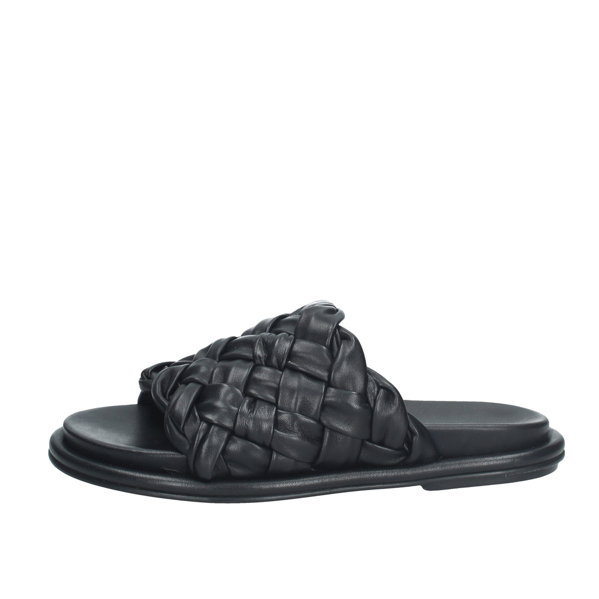 JANET CIABATTA DONNA IN PELLE INTRECCIATA