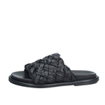 JANET CIABATTA DONNA IN PELLE INTRECCIATA