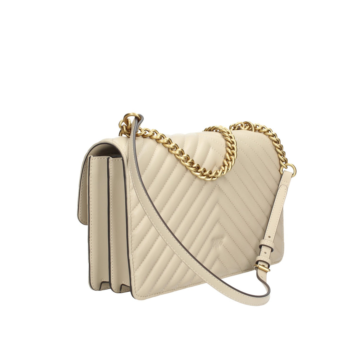 Classic Love Bag One Chevron beige grigio fumo
