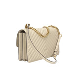 Classic Love Bag One Chevron beige grigio fumo