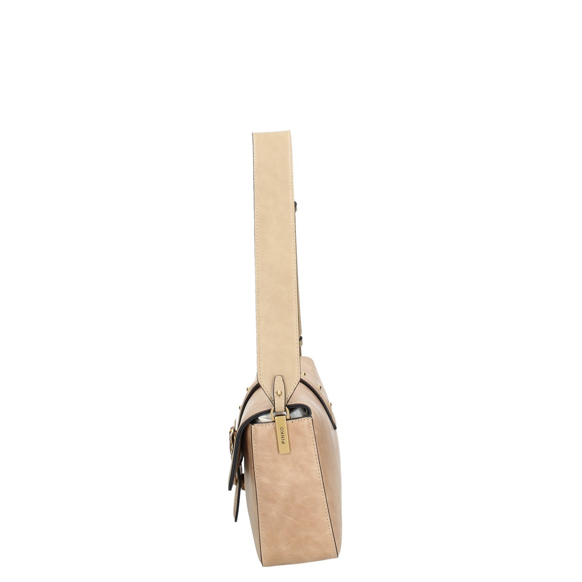 PINKO BORSA DONNA A SPALLA LOVE ONE CLASSIC SLOUCHY IN PELLE LAVATA