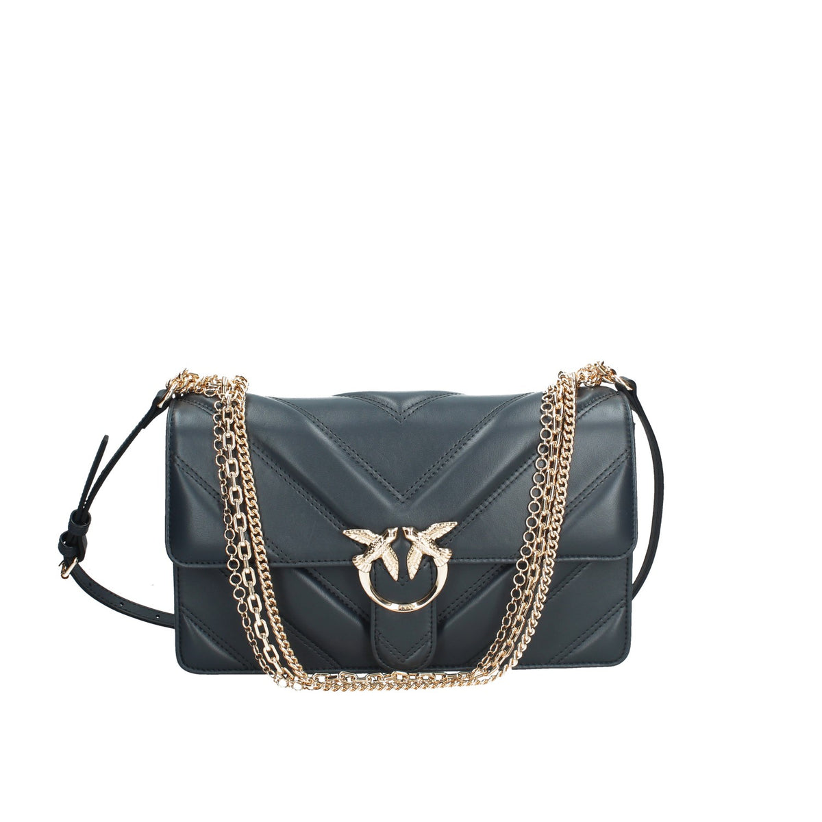 PINKO BORSA DONNA A SPALLAMEDIA IN PELLE LOVE ONE CLASSIC TRIPLA CATENA