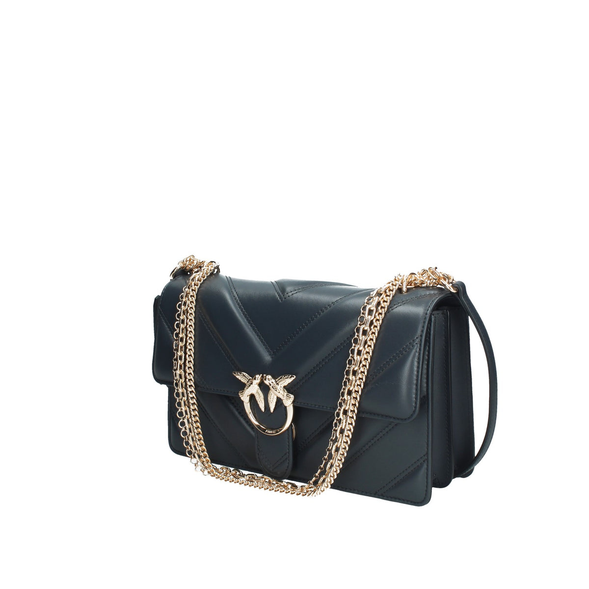 PINKO BORSA DONNA A SPALLAMEDIA IN PELLE LOVE ONE CLASSIC TRIPLA CATENA