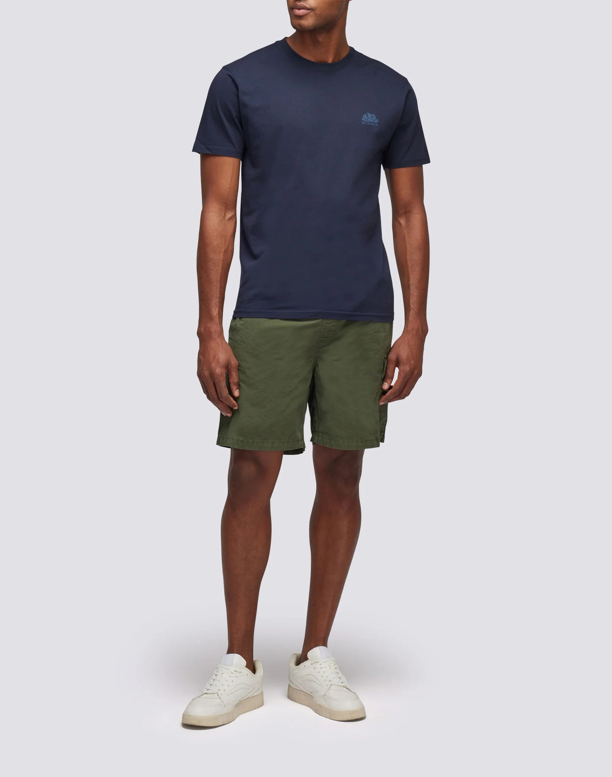 T-shirt girocollo in cotone con logo