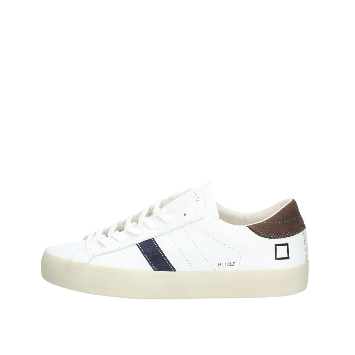 HILL LOW CALF WHITE-BROWN Sneakers bassa in pelle colore bianco
