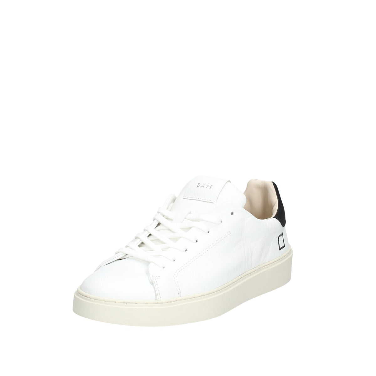 LEVANTE CALF WHITE-BLACKSneakers bassa in pelle colore bianco.