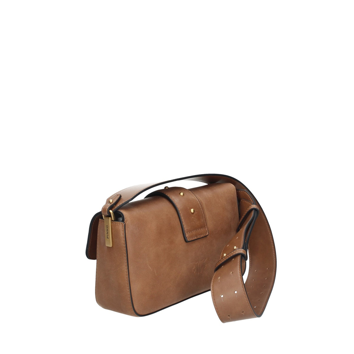 PINKO MINI BORSA DONNA LOVE ONE CLASSIC SLOUCHY IN PELLE LAVATA