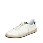 Sneakers 4B12 Uomo In Pelle Bianca Back Nero