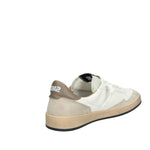 PLAYNEW-U1005Sneakers 4B12 Uomo In Pelle Bianca Con Dettaglio Blu