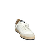 PLAYNEW-U1005Sneakers 4B12 Uomo In Pelle Bianca Con Dettaglio Blu