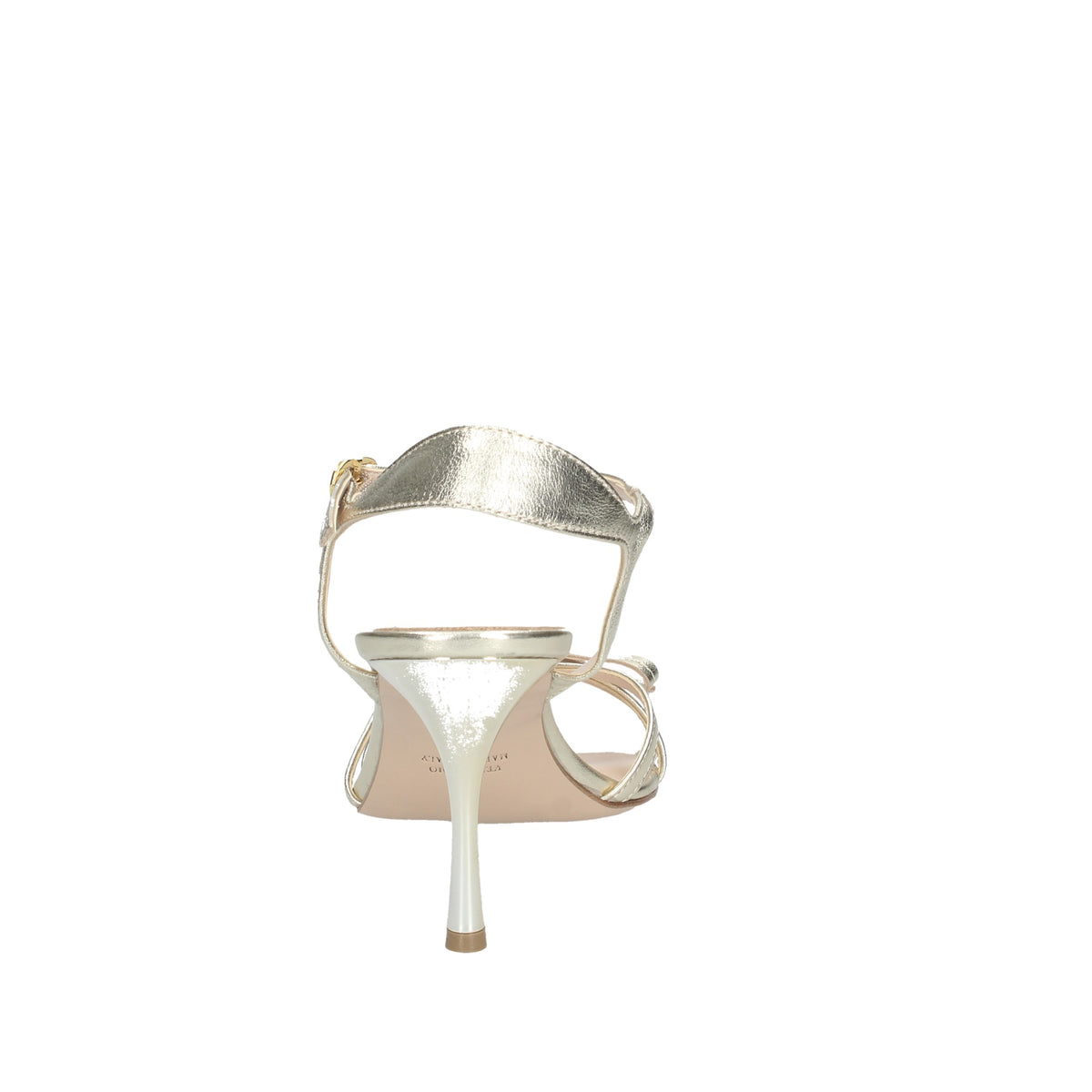 BIANCA D SANDALODONNA IN PELLE LAMINATA TACCO ALTO
