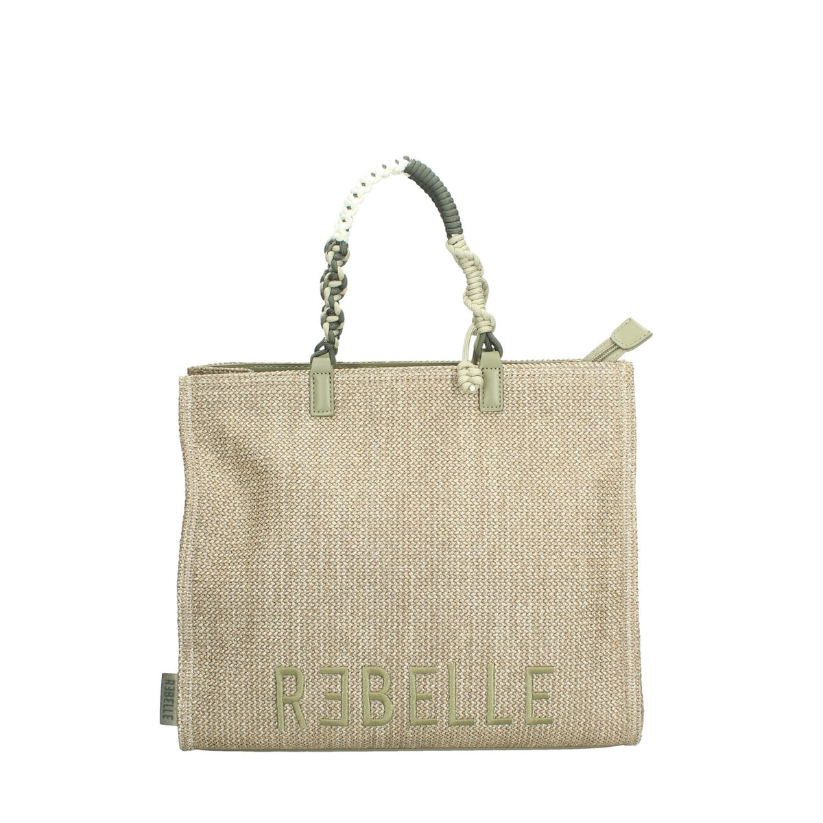 REBELLE BORSA DONNA A MANO ELECTRA SAFARI IN RAPHIA E PELLE