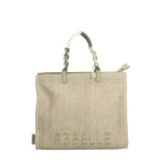 REBELLE BORSA DONNA A MANO ELECTRA SAFARI IN RAPHIA E PELLE