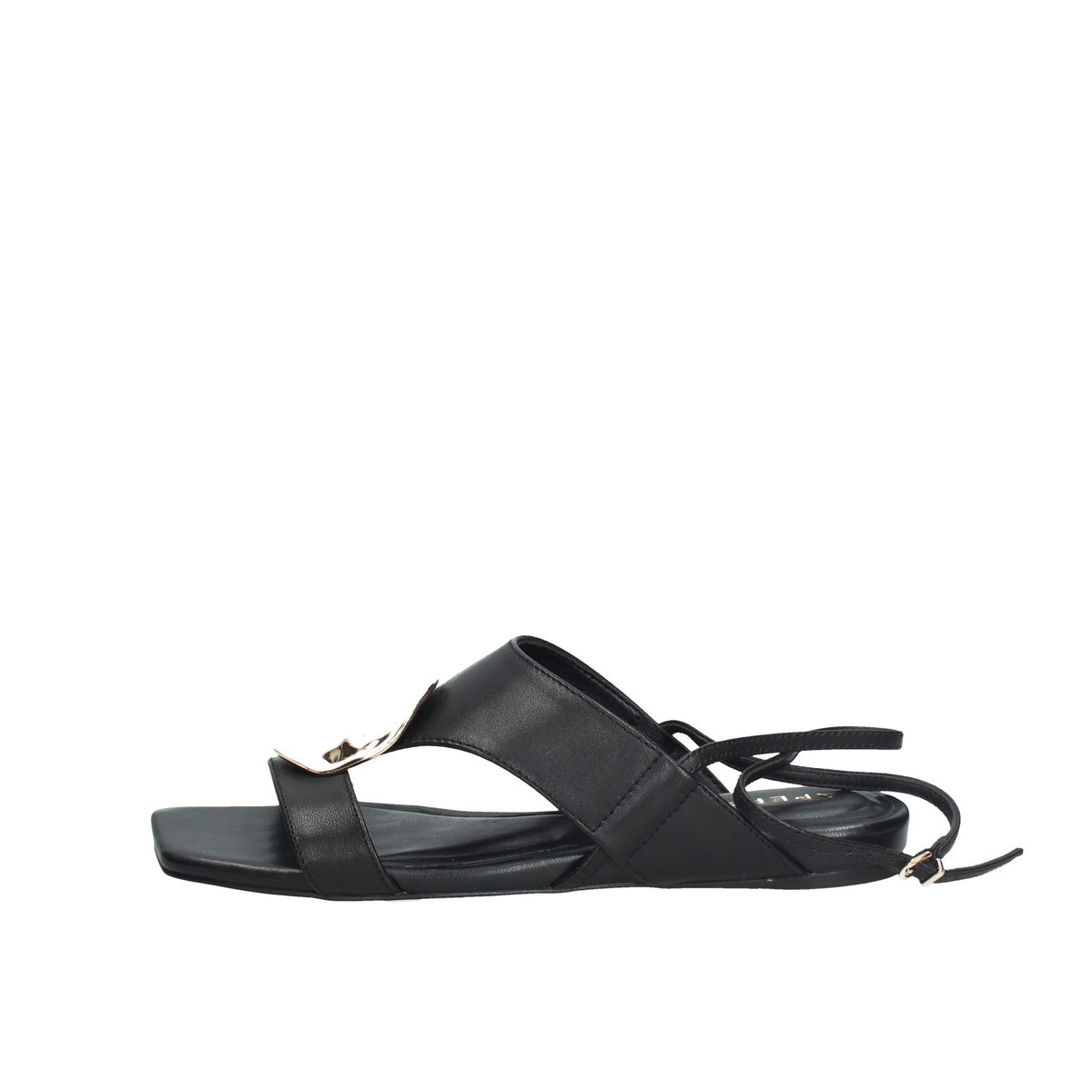 APEPAZZA SANDALO DONNABASSOIN PELLE CON ACCESSORIO DORATO