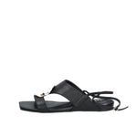 APEPAZZA SANDALO DONNABASSOIN PELLE CON ACCESSORIO DORATO