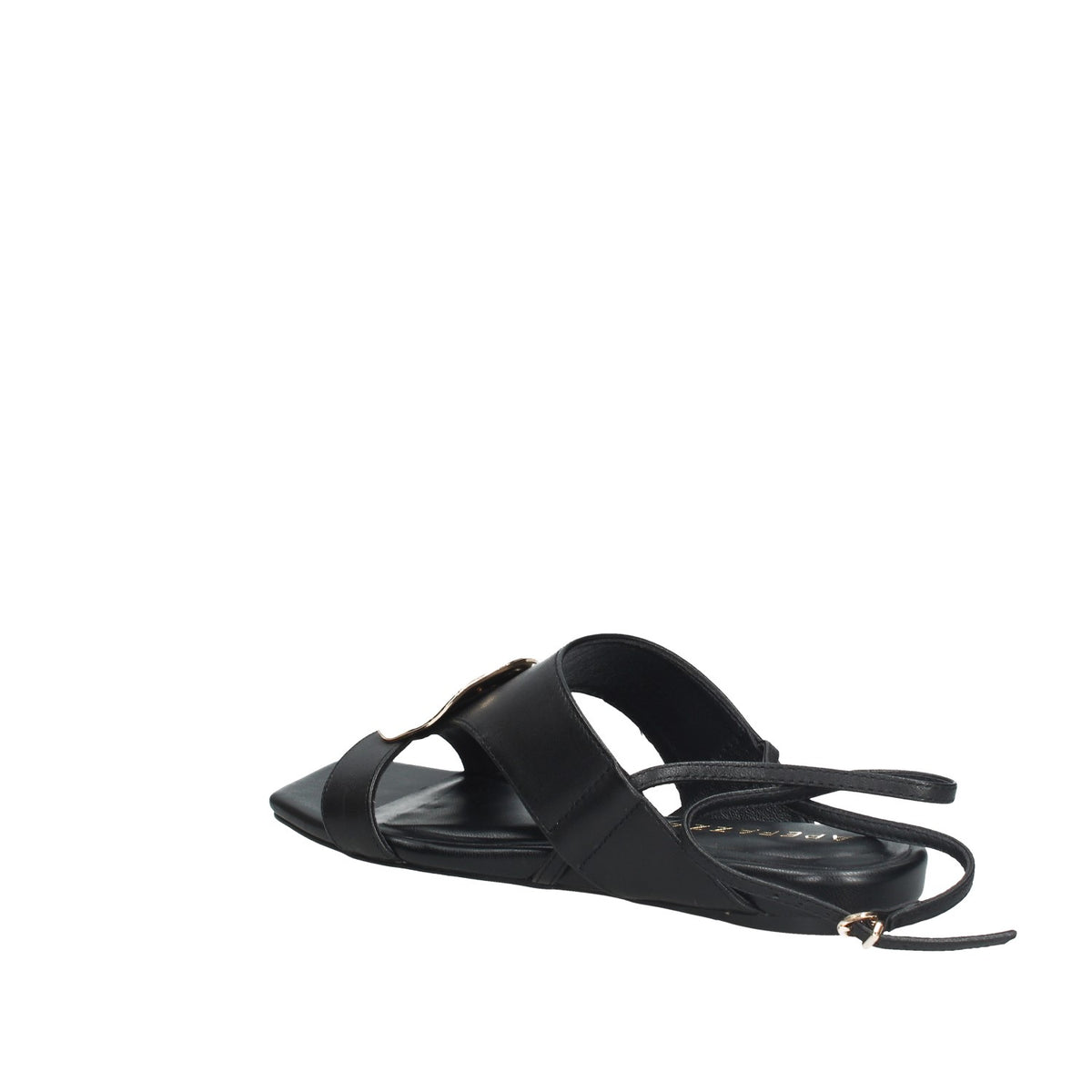 APEPAZZA SANDALO DONNABASSOIN PELLE CON ACCESSORIO DORATO