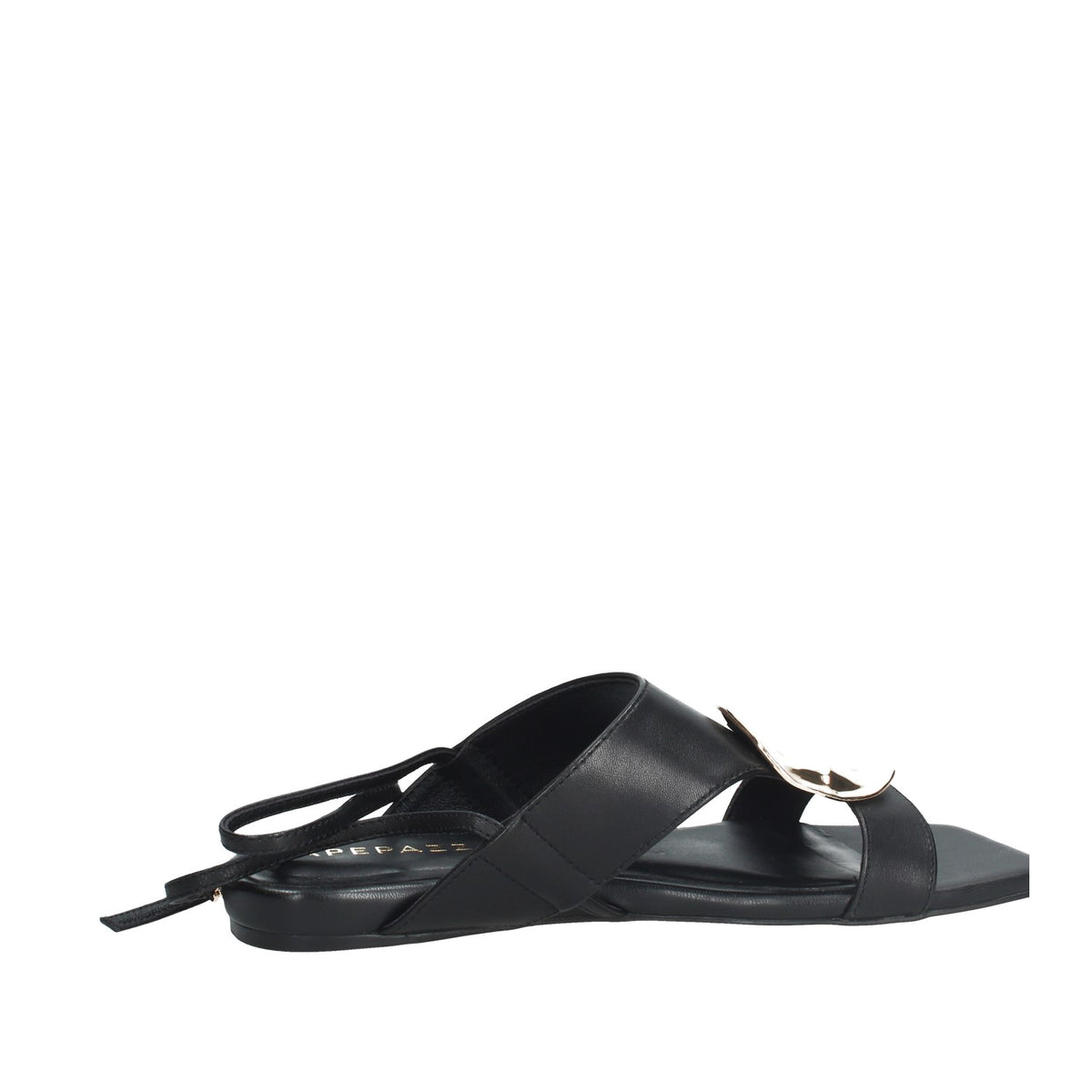 APEPAZZA SANDALO DONNABASSOIN PELLE CON ACCESSORIO DORATO