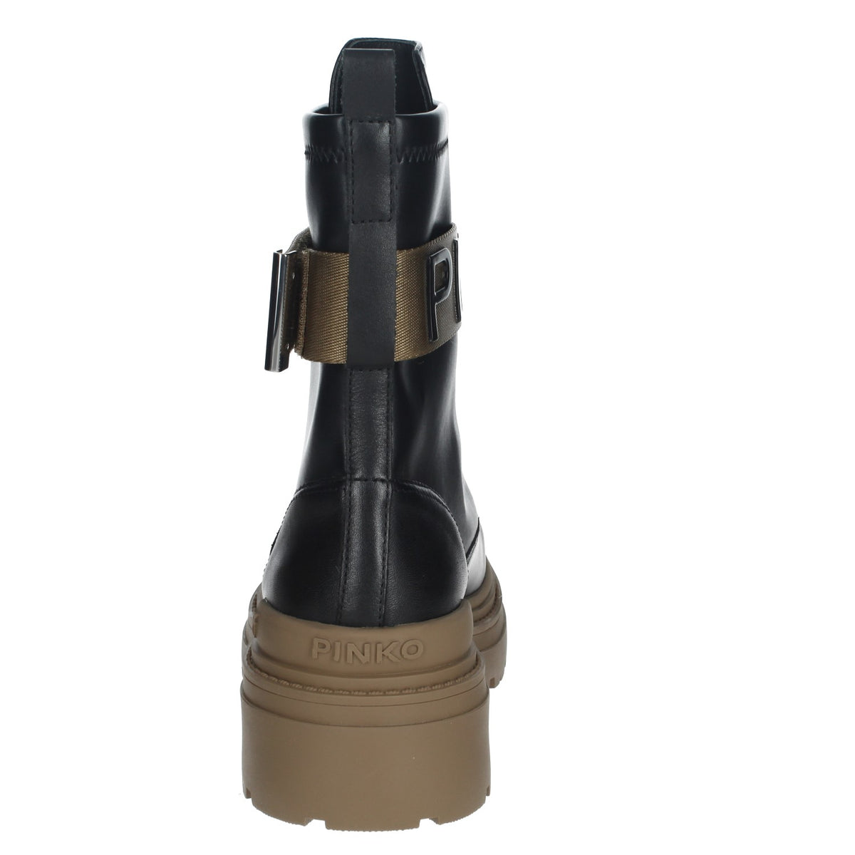 PINKOanfibi in pelle con nastro stretch logato davanti