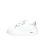 CULT YOUNG SNEAKERS DONNA IN ECOPELLEBIANCA CON TOP ARGENTO