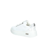 CULT YOUNG SNEAKERS DONNA IN ECOPELLEBIANCA CON TOP ARGENTO