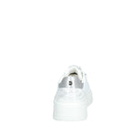 CULT YOUNG SNEAKERS DONNA IN ECOPELLEBIANCA CON TOP ARGENTO