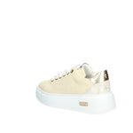 CULT YOUNG SNEAKERS DONNA IN ECOPELLE CREMA CON TOP ORO