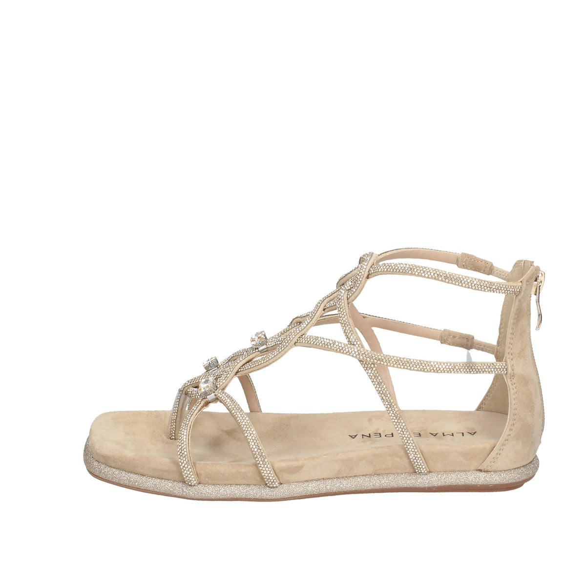 ALMA EN PENA SANDALO DONNA GLADIATOREBASSO CON STRASS